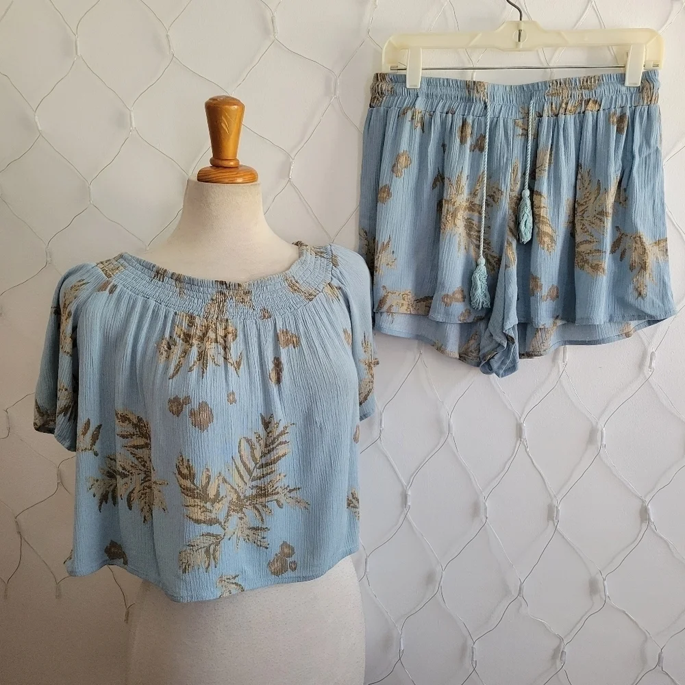 William B. Shorts Set / Matching / Top Med Bottom Large